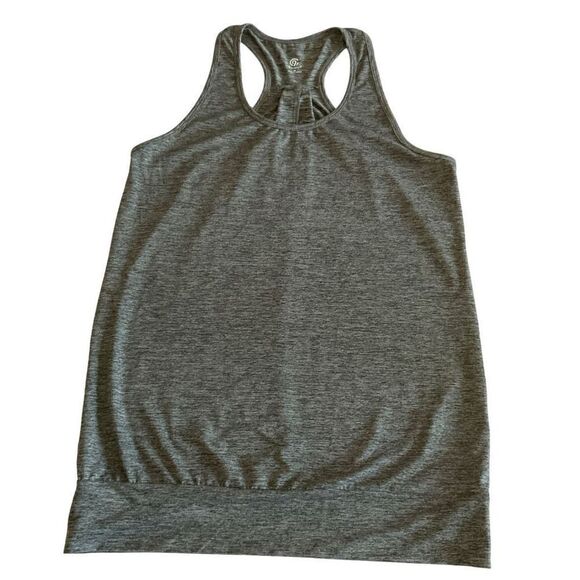 Champion Top Athletic Racerback Grey Black White Poly Spandex Blend Women Medium - Picture 7 of 9